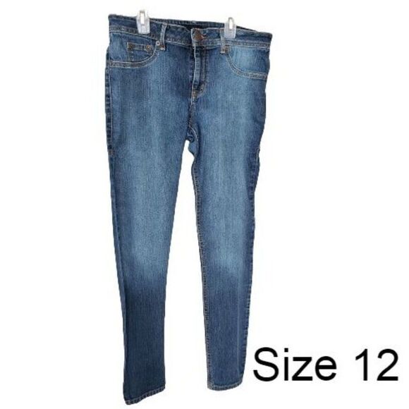 Women's Mid-Rise Stretch Classic Skinny Fit Denim Blue Jeans Size 12 - Picture 2 of 5